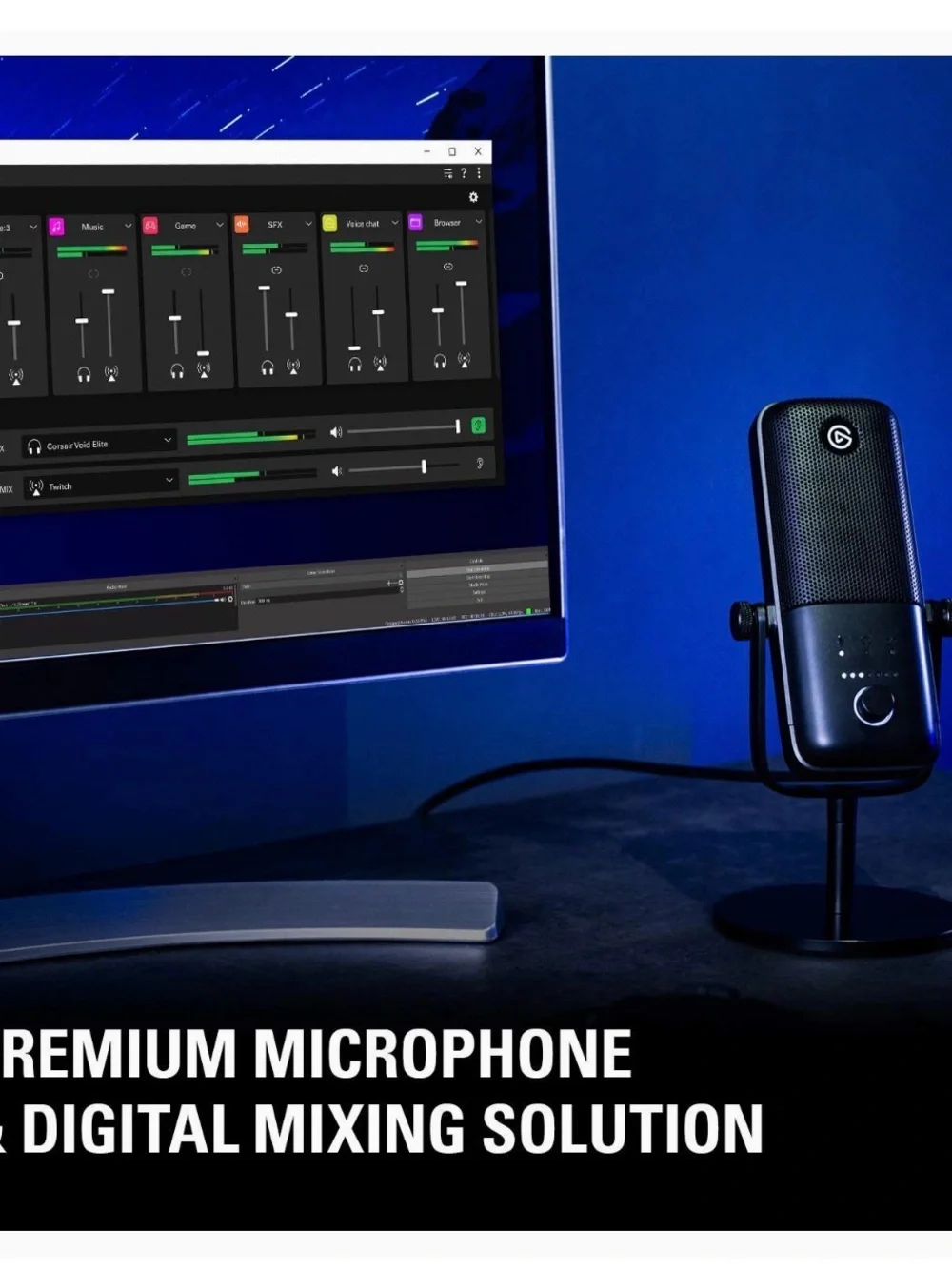 Elgato WAVE:3 Black Streaming Microphone - Boxed